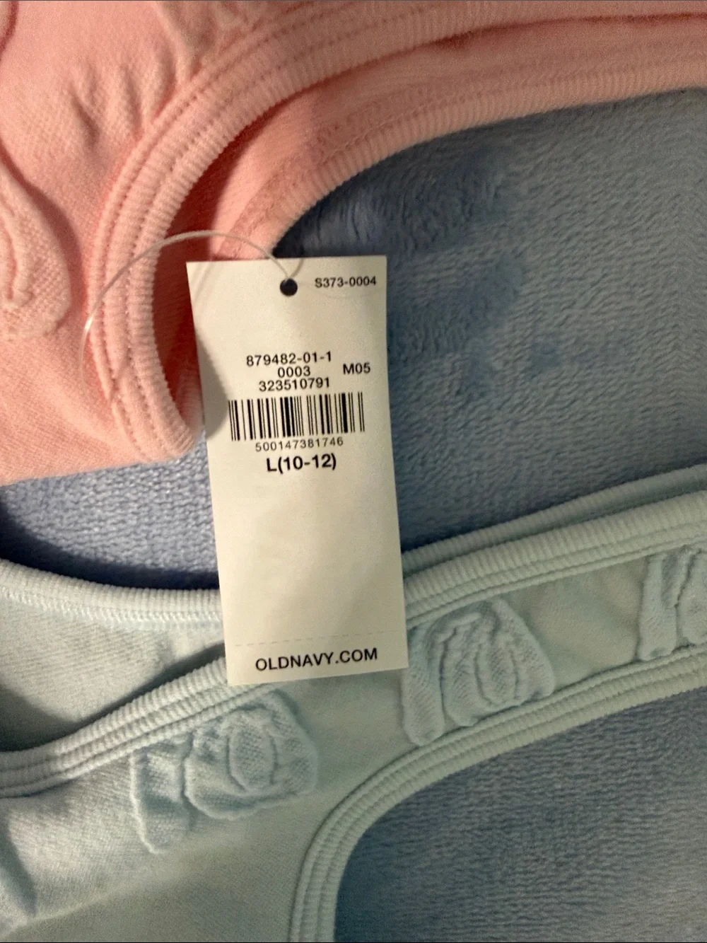 Old Navy Girls' Bow Knit Tank Tops - Pink & Light Blue